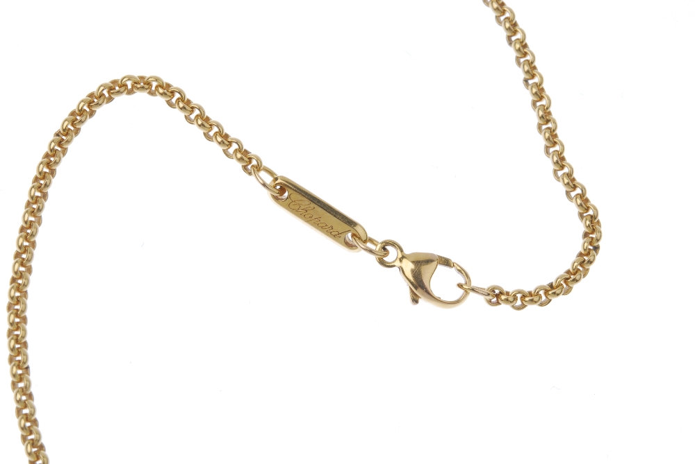 CHOPARD - an 18ct gold 'Happy Diamonds' pendant. The free-moving brilliant-cut diamond collet, - Image 3 of 4