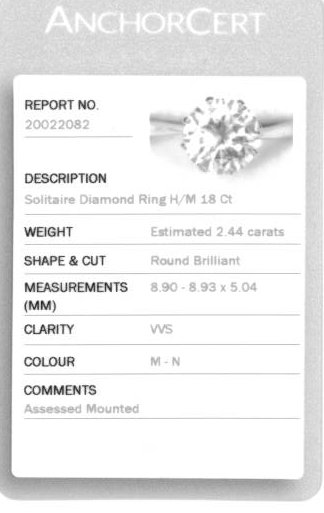 An 18ct gold diamond single-stone ring. The brilliant-cut diamond, to the tapered shoulders and - Image 5 of 5