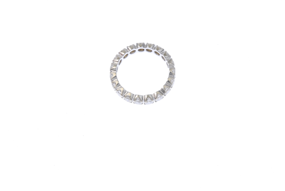 A diamond full-circle eternity ring. Comprising a brilliant-cut diamond line. Estimated total - Image 2 of 3