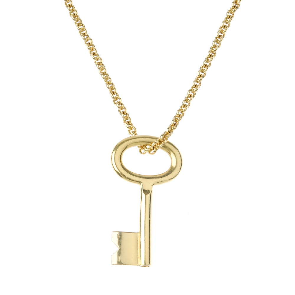 POMELLATO - a key pendant and chain. Designed as a key pendant, suspended from a belcher-link chain.