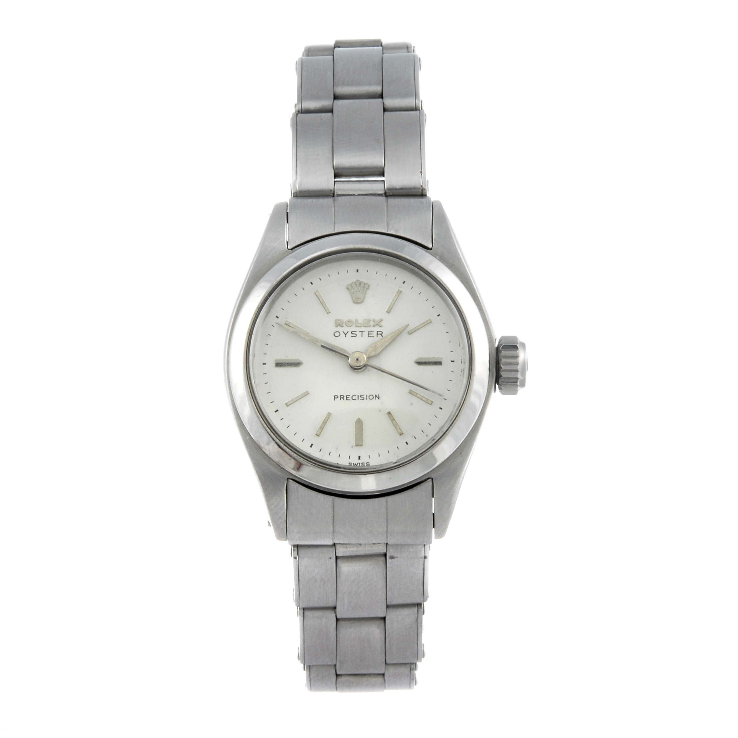 ROLEX - a lady's Oyster Precision bracelet watch. Circa 1952. Stainless steel case. Reference