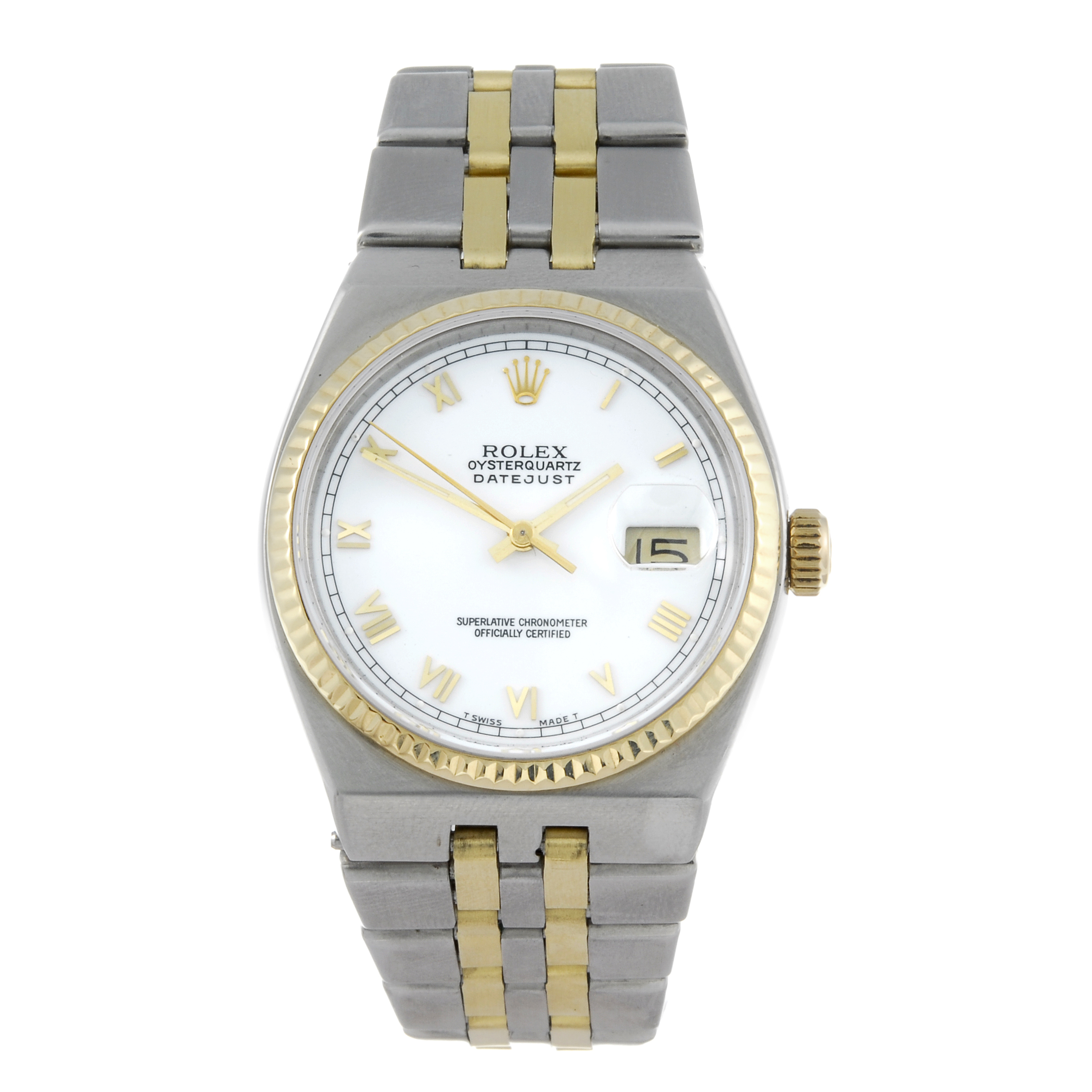 ROLEX - a gentleman's Oysterquartz Datejust bracelet watch. Circa 1978. Stainless steel case with