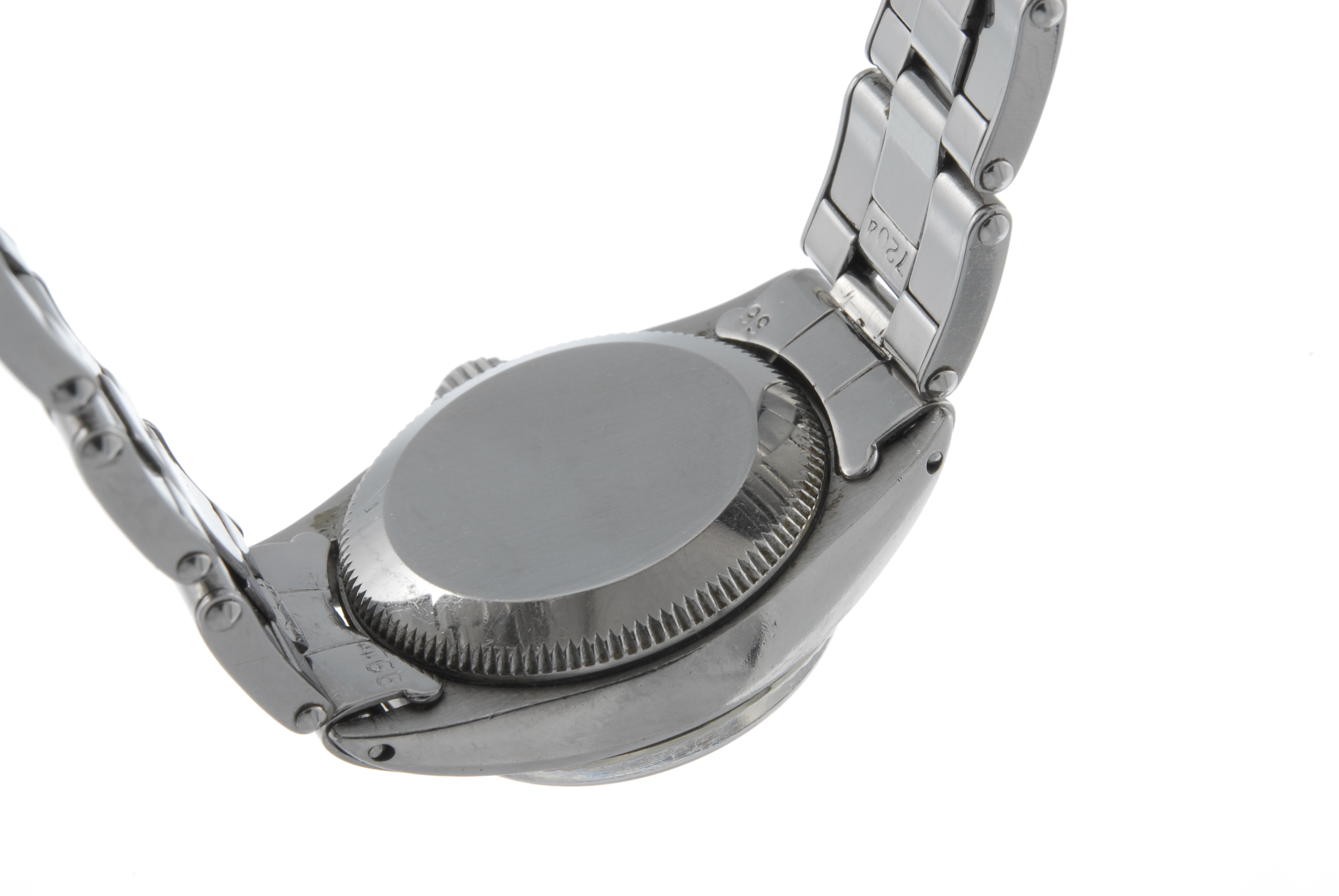 ROLEX - a lady's Oyster Perpetual Date bracelet watch. Circa 1963. Stainless steel case with white - Image 2 of 4