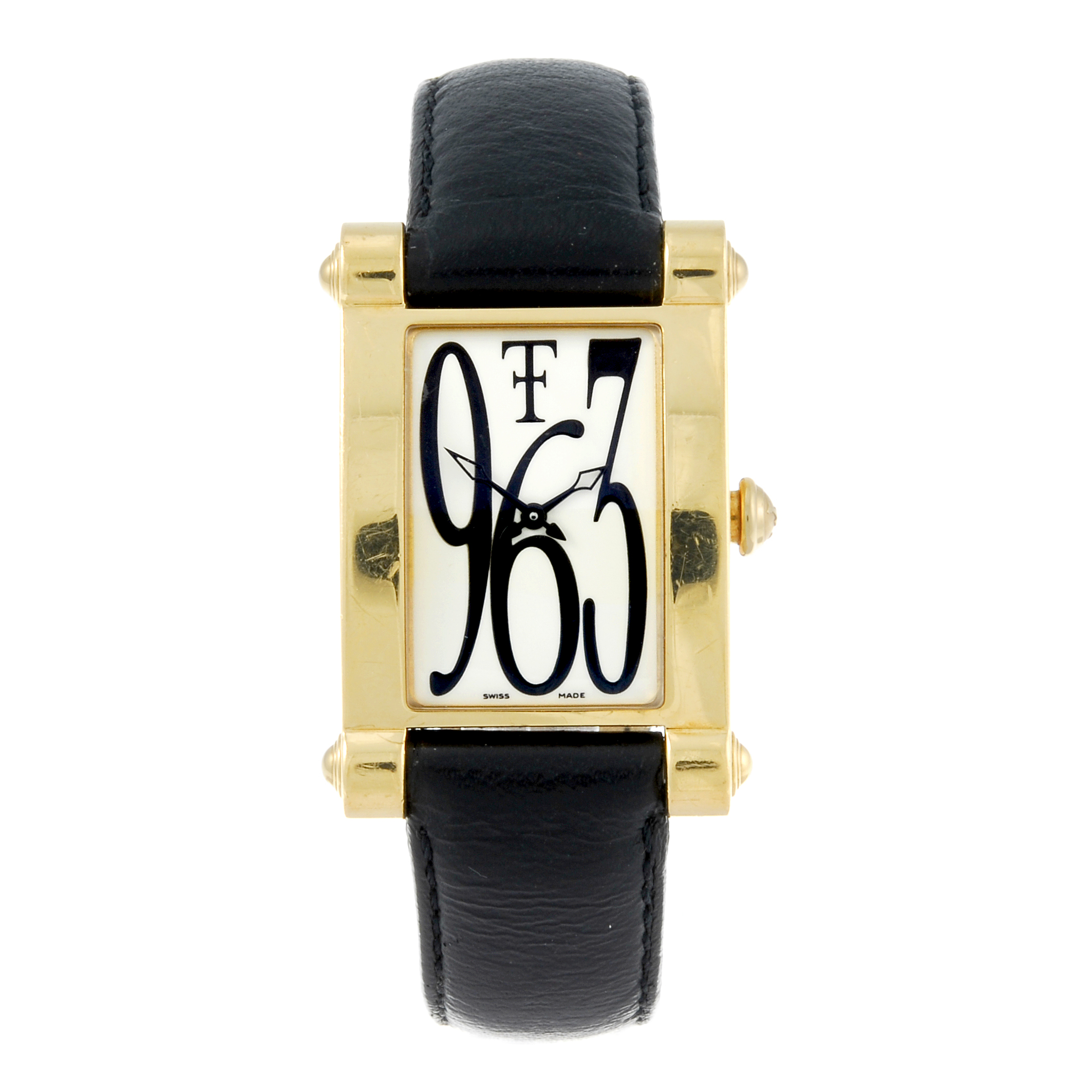 THEO FENNELL - a gentleman's Anglo wrist watch. 18ct yellow gold case. Numbered 42706. Unsigned