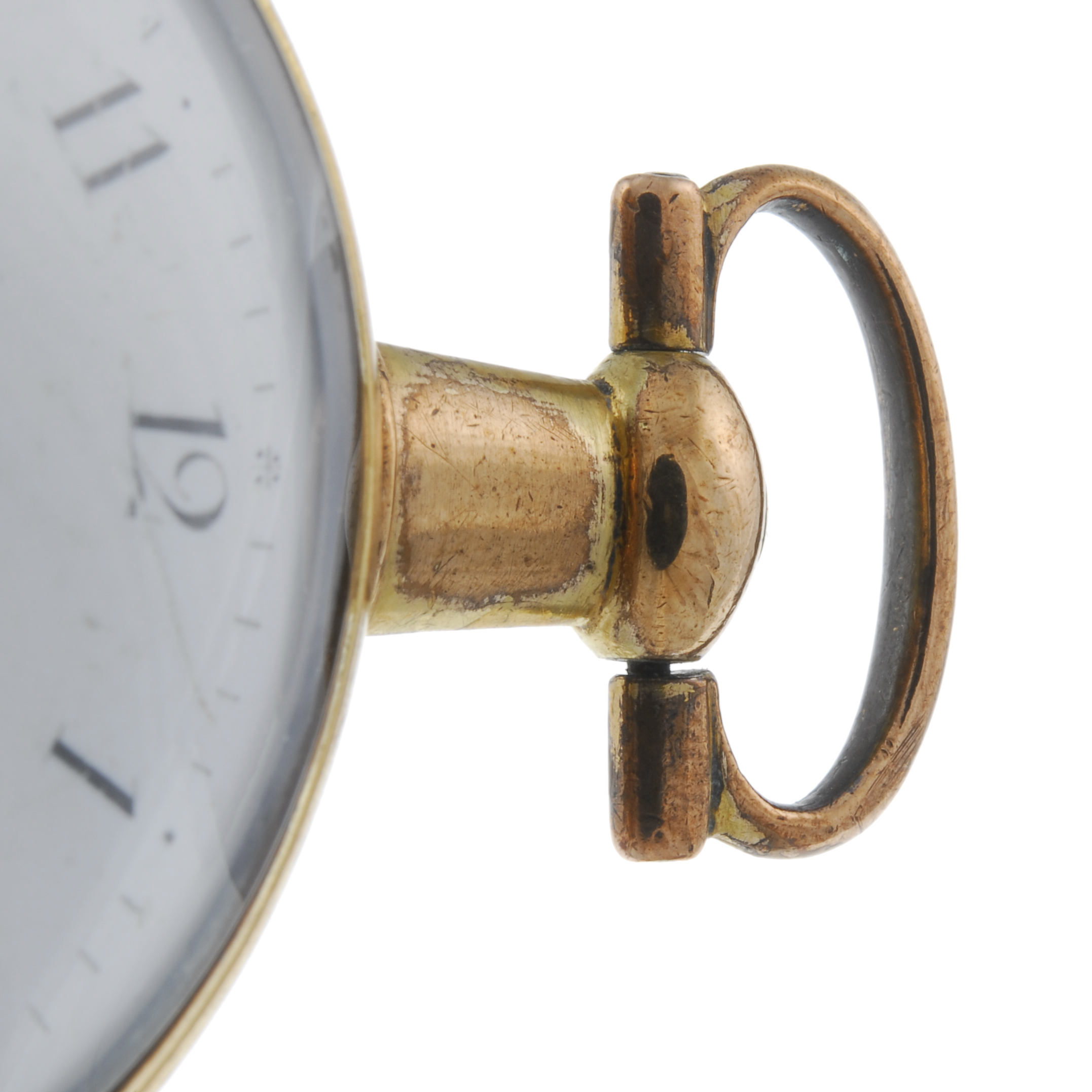 An open face pocket watch by Thomas Welter. Yellow metal case. Numbered 5941. Signed key wind full - Image 3 of 4