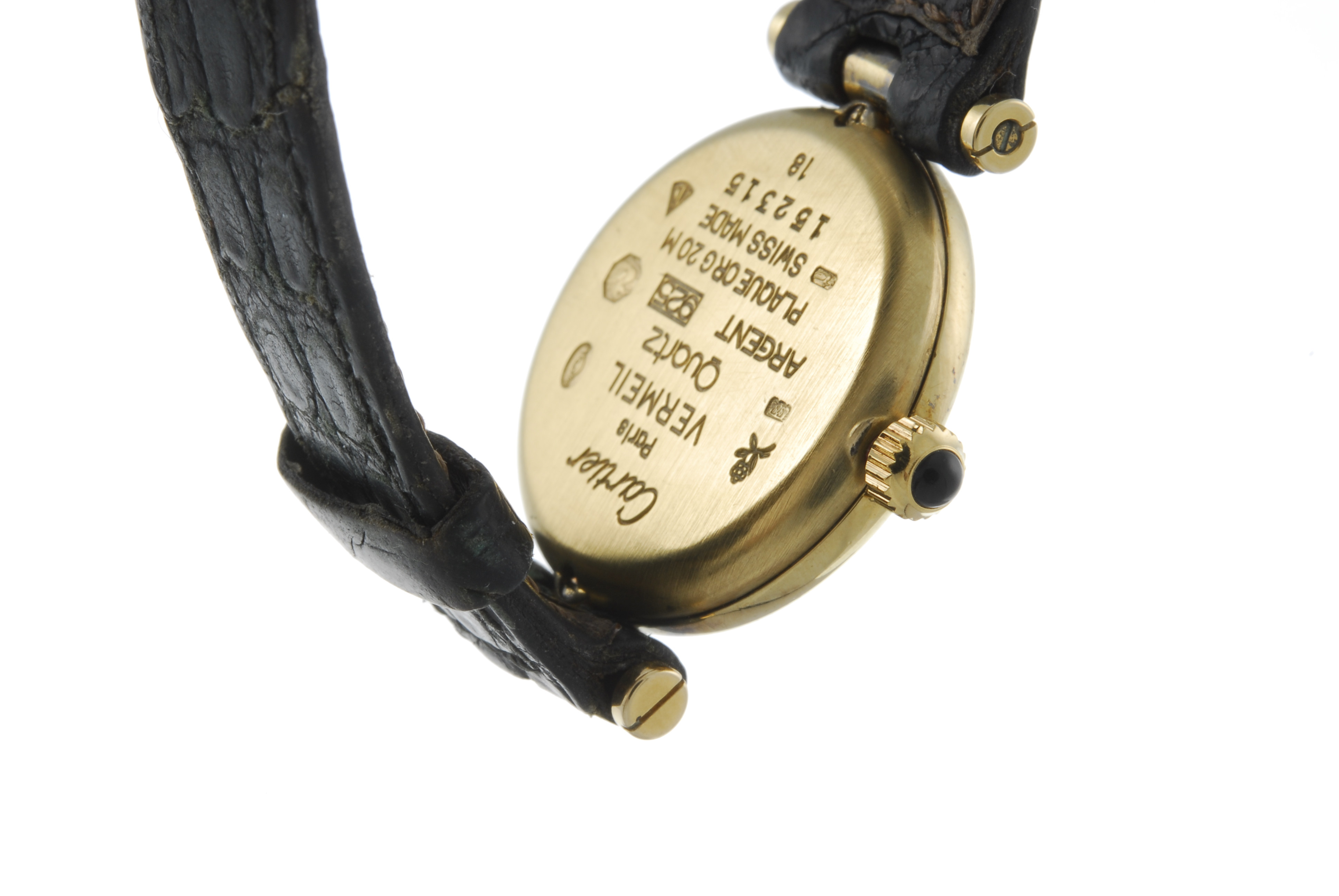 CARTIER - a Must De Cartier wrist watch. Gold plated silver case. Numbered 152315 18. Signed - Image 3 of 4