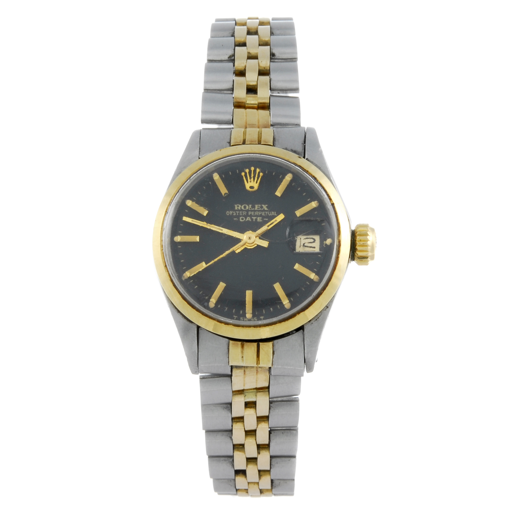 ROLEX - a lady's Oyster Perpetual Date bracelet watch. Circa 1968. Stainless steel case with