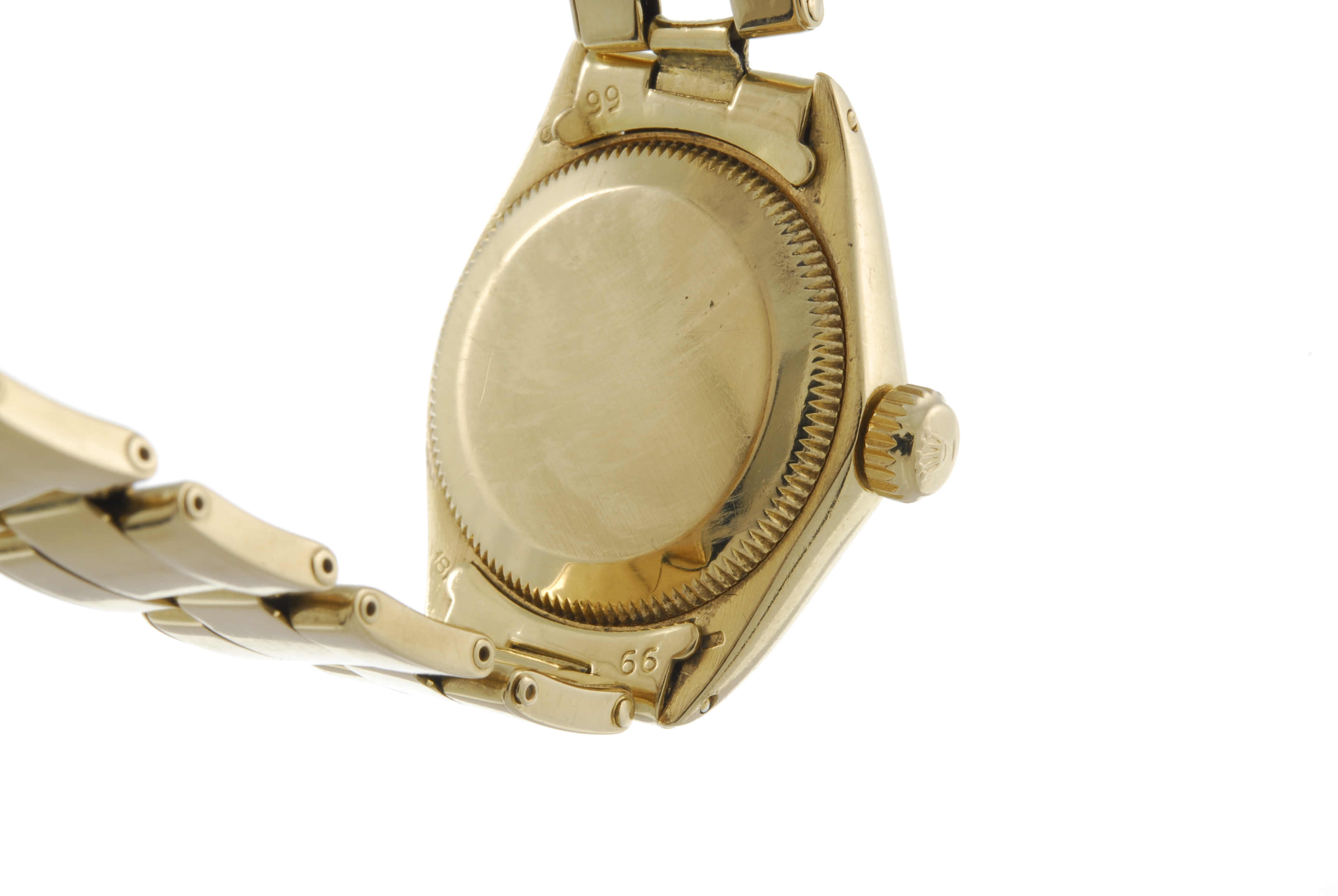 ROLEX - a lady's Oyster Perpetual bracelet watch. Circa 1977. 18ct yellow gold case. Reference 6718, - Image 3 of 4