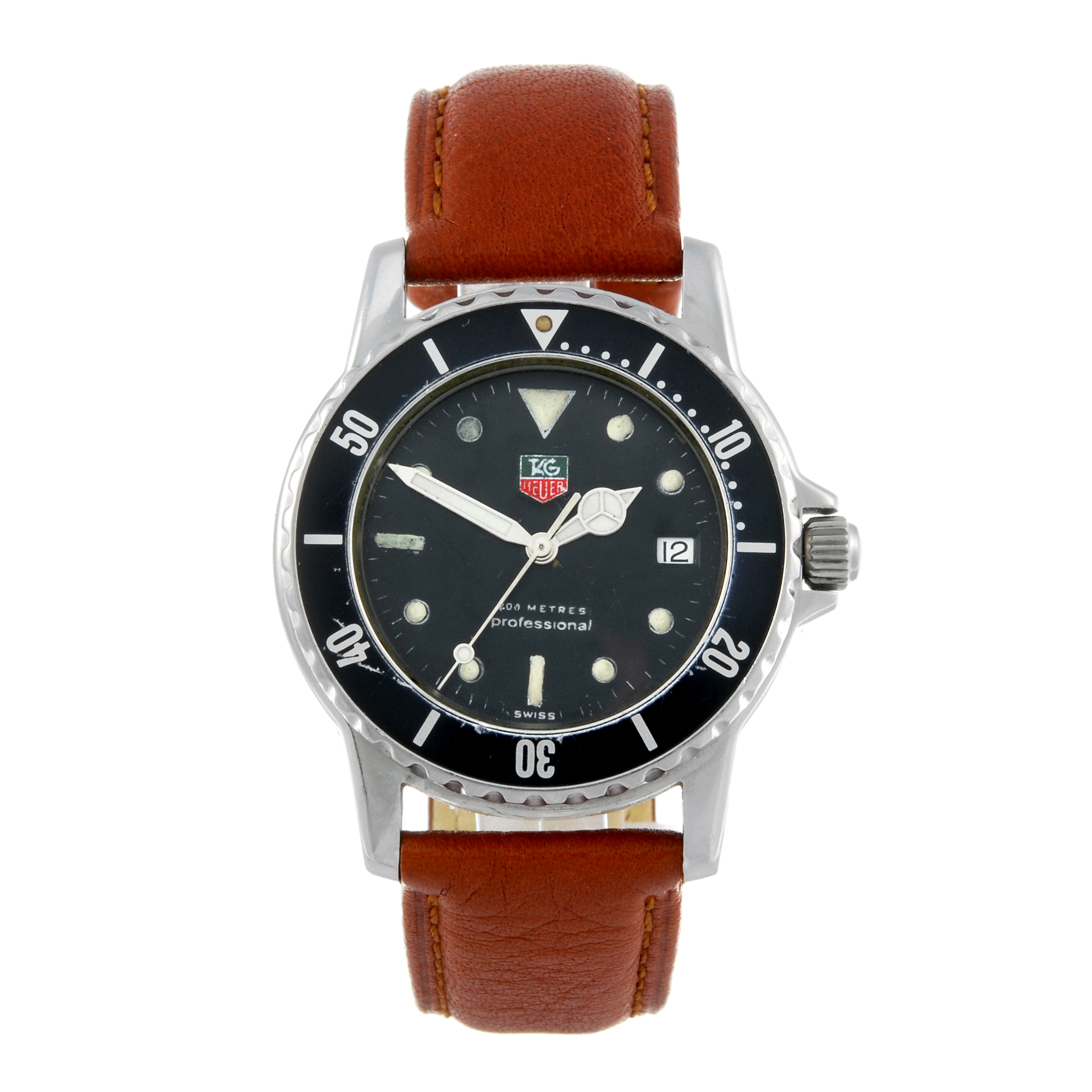 TAG HEUER - a gentleman's 1500 Series wrist watch. Stainless steel case with calibrated bezel.