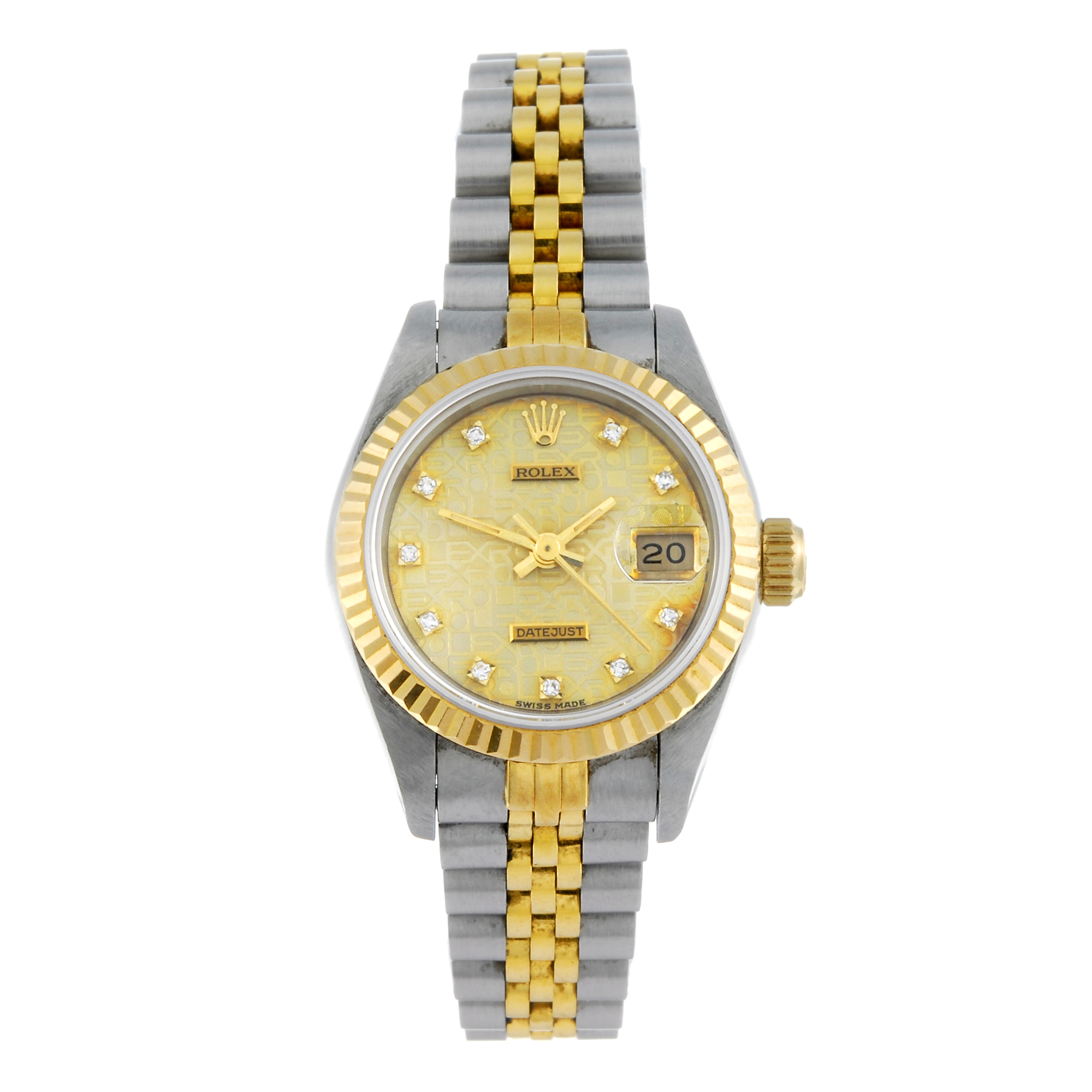 ROLEX - a lady's Oyster Perpetual Datejust bracelet watch. Circa 1991. Stainless steel case with