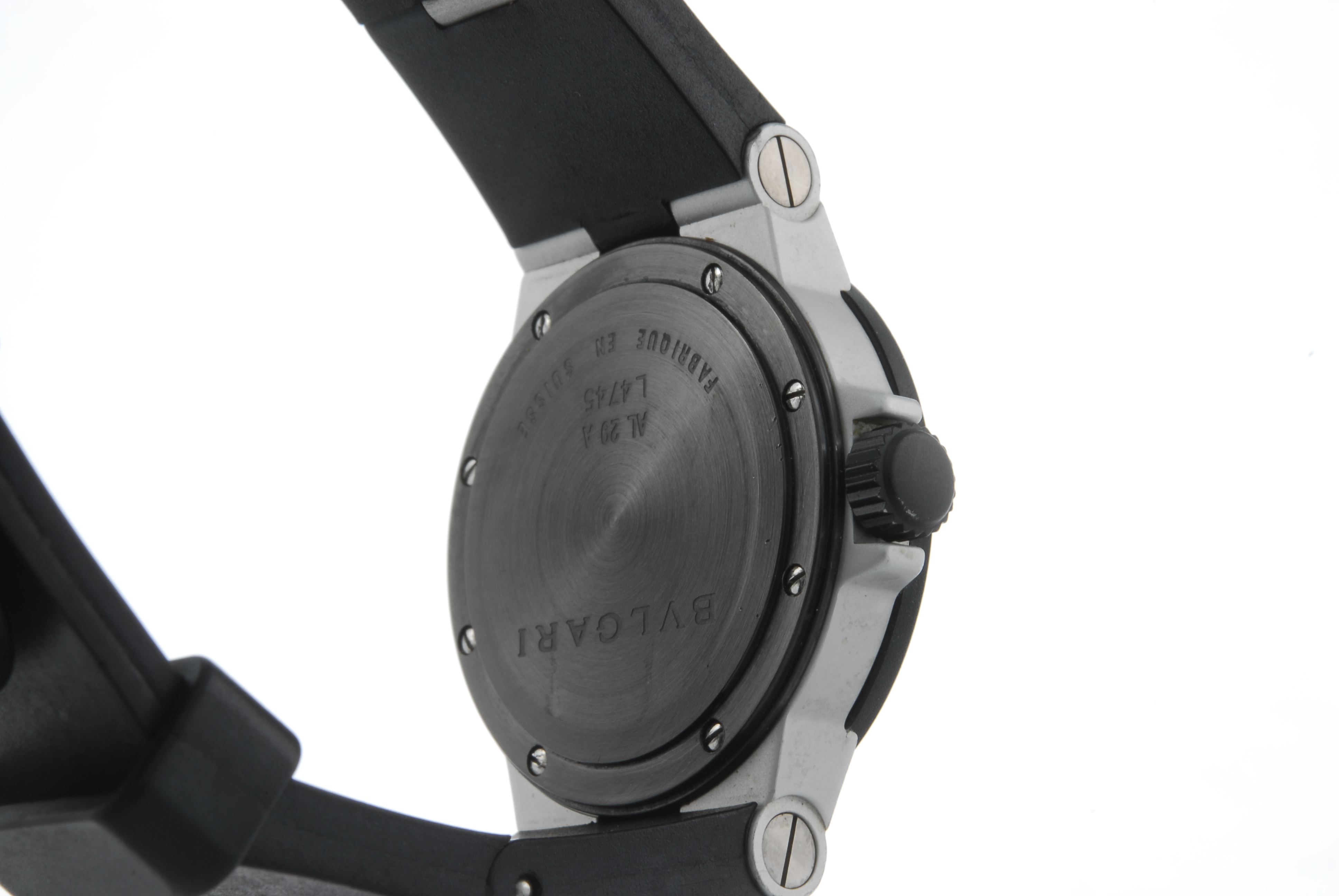 BULGARI - a lady's Diagono Aluminium wrist watch. Aluminium case with rubber bezel. Reference AL - Image 3 of 4