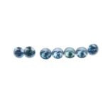 A selection of brilliant-cut colour treated 'blue' diamonds, total weight 2.77cts. Approximate