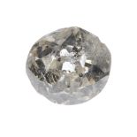 A old-cut diamond, weighing 0.75ct. Estimated H-I colour, P2-P3 clarity. Stones in poor condition