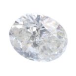 An oval-shape diamond, weighing 1.01cts. Accompanied by report number US 47587402D, dated 30th