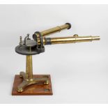 A 19th century John Browning of London, brass bodied Spectroscope in original fitted mahogany