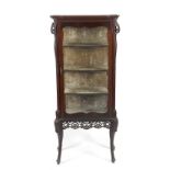 A mixed selection of furniture, to include a late Victorian rosewood vitrine cabinet, an inlaid