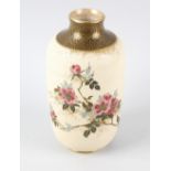 A Doulton Burslem vase, of ovoid form decorated with a cherry blossom branch upon an incised and