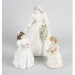 A Coalport bone china figurine 'Secret Garden', 10.25 (26cm) high, plus another 'Diana Princess of