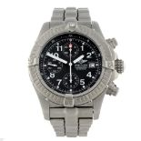 BREITLING - a gentleman's Aeromarine Chrono Avenger chronograph bracelet watch. Circa 2003. Titanium