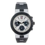 BULGARI - a gentleman's Diagono Aluminium chronograph wrist watch. Aluminium case with black