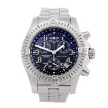 BREITLING - a gentleman's Aeromarine Seawolf chronograph bracelet watch. Stainless steel case with