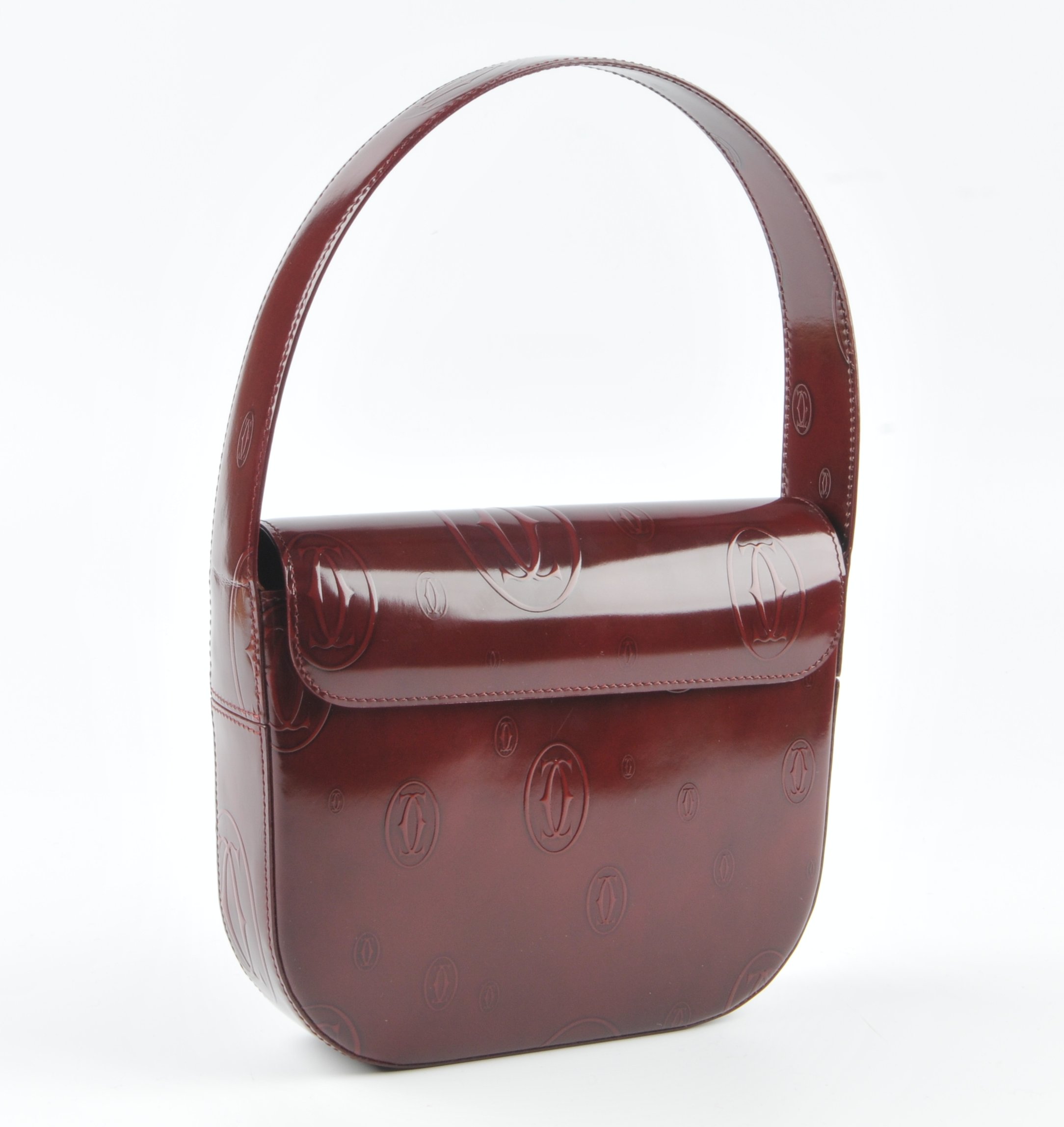 CARTIER - a Happy Birthday Bordeaux handbag. Designed with a structured shape, burgundy monogram - Image 2 of 5