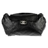 CHANEL - a Matelasse chain leather handbag. The slouch style bag with diamond stitching, flap with