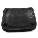 CARTIER - a black Marcello De Cartier saddle bag. Designer with a black leather exterior with python