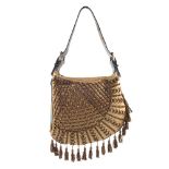 FENDI - a limited edition tassel fringe Oyster handbag. Designed with a beige leather exterior,