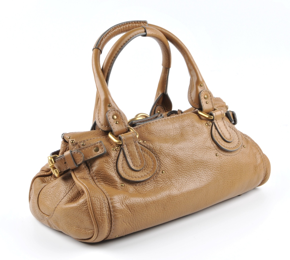 CHLOE - a tan Paddington handbag. Featuring a grained tan calfskin leather exterior, dual rolled - Image 6 of 6