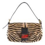 FENDI - a tiger print baguette handbag. Featuring a pony hair exterior with tiger print pattern,