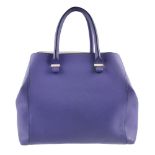 VICTORIA BECKHAM - a purple Quincy tote handbag. Crafted from purple grained leather, with a