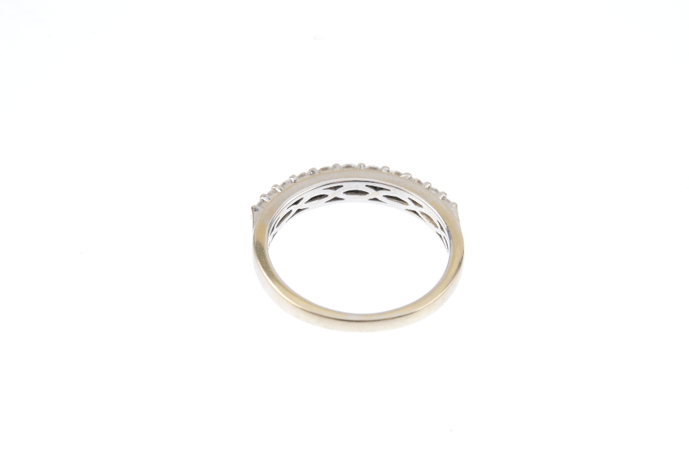 An 18ct gold diamond half-circle eternity ring. The graduated brilliant-cut diamond line, with - Image 3 of 3