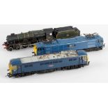 A box containing a selection of nine assorted 00 gauge model railway locomotives, to include