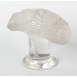 A Lalique 'Gros Bourdon' moulded glass seal , model 208, introduced 1910, moulded in high relief