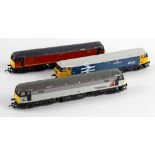 A box containing a selection of ten assorted 00 gauge model railway locomotives, to include