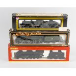 A box containing a selection of eight 00 gauge model railway locomotives, to include Hornby 'Morning