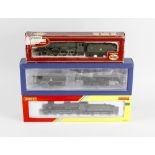 A box containing a selection of nine 00 gauge model railway locomotives, to include Hornby '