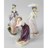 Three Royal Worcester Impressionist Series figurines, comprising 'Camille' and 'Germaine' each after