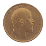 Edward VII, Sovereign 1905S. Almost very fine. Almost very fine.