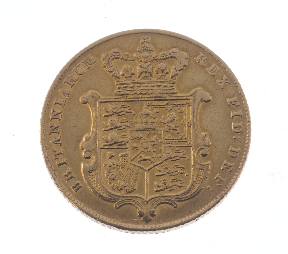 George IV, Sovereign 1826 (S 3801). Almost very fine. Almost very fine. - Image 2 of 2