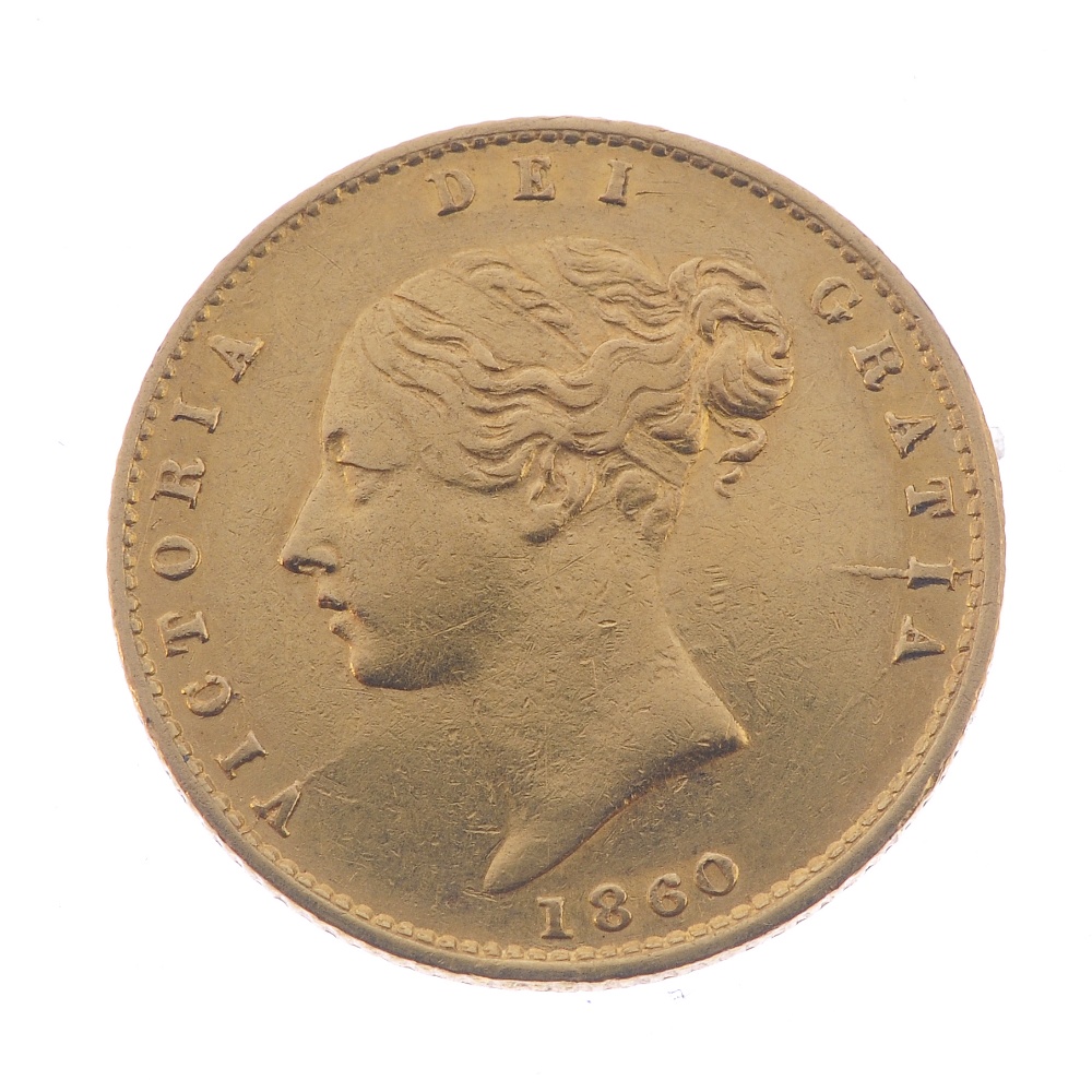 Victoria, Half-Sovereign 1860 (S 3859A). Good fine. Good fine.