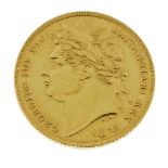 George IV, Sovereign 1821 (S 3800). Good very fine. Good very fine.