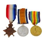 Great War Trio, 1914-15 Star, British War Medal 1914-20, Victory Medal, named to '61008 Pte. S. H.