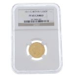 George V, proof Half-Sovereign 1911 (S 4006). Uncirculated, in NGC holder graded PF65 Cameo.