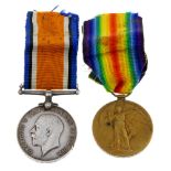 Great War Pair, British War Medal 1914-20, Victory Medal, named to '116627 Pte. J.J. Cole. R.A.M.C.'