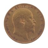 Edward VII, Sovereign 1904. Fine, ex loose mount. Fine, ex loose mount.