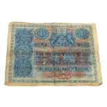 Scotland, banknotes (3), The British Linen Bank, £1, 7th January 1921, CJ Grant, No I 500/17, two