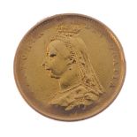 Victoria, Half-Sovereign 1887, rev. shield (S 3869). Fine, ex mount. Fine, ex mount.