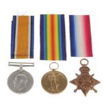 Great War, Casualty Trio and Memorial plaque, 1914-15 Star, British War Medal 1914-20, Victory Medal